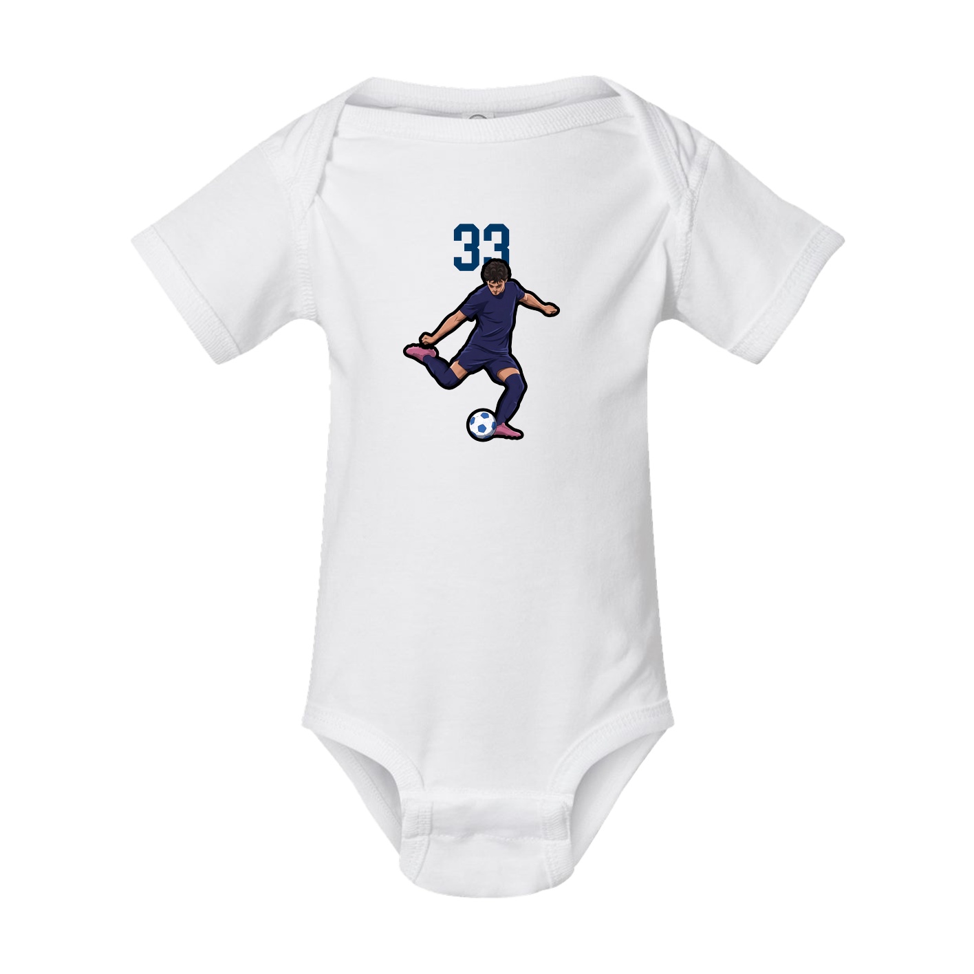 Baby Onesie — Number Top in White