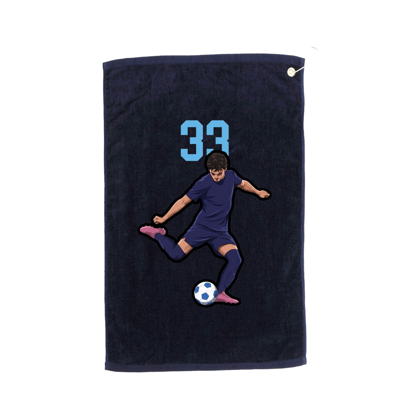 Golf Towel — Number Top in Navy