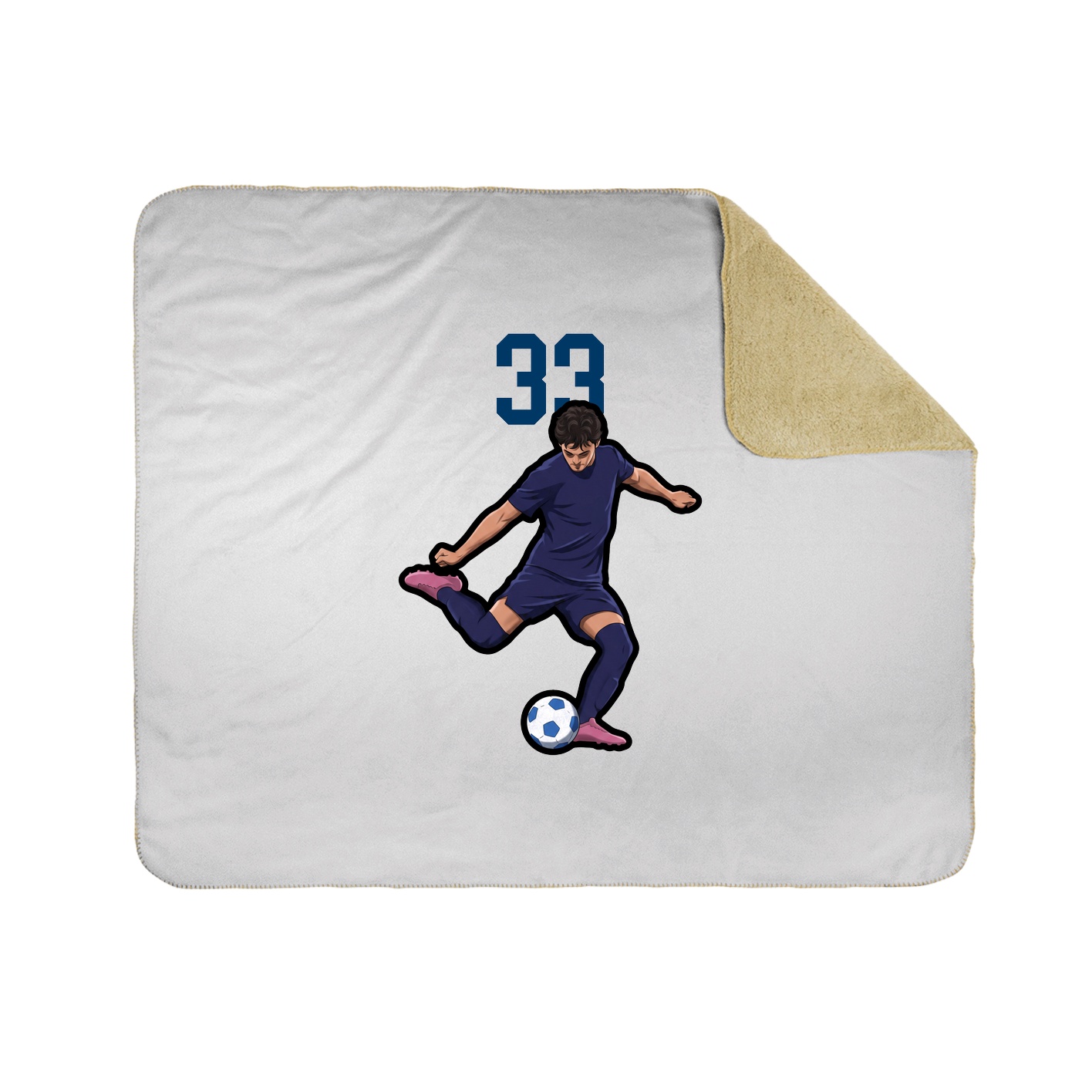 Throw Blanket — Number Top in White