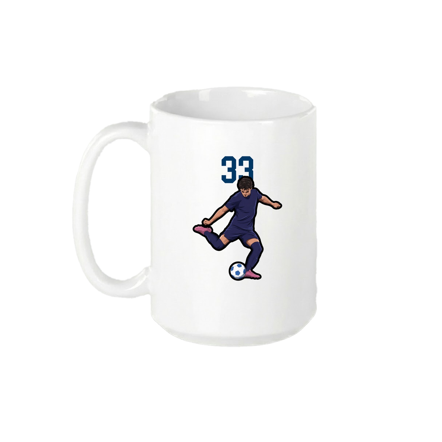 15oz Coffee Mug — Number Top in White
