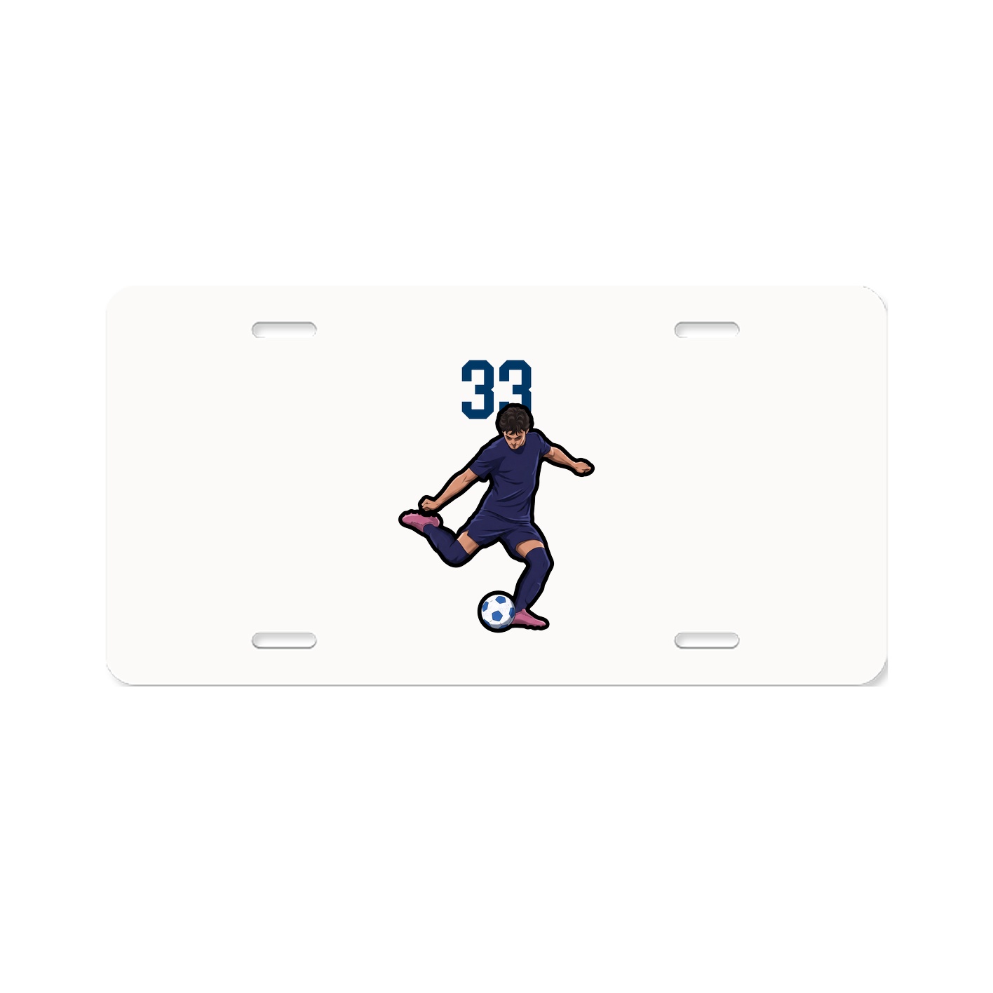 License Plate — Number Top in Classic