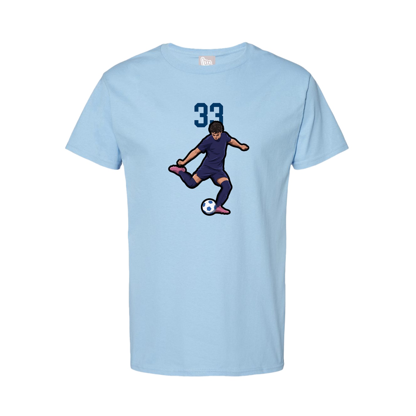 Tee — Number Top in Light Blue
