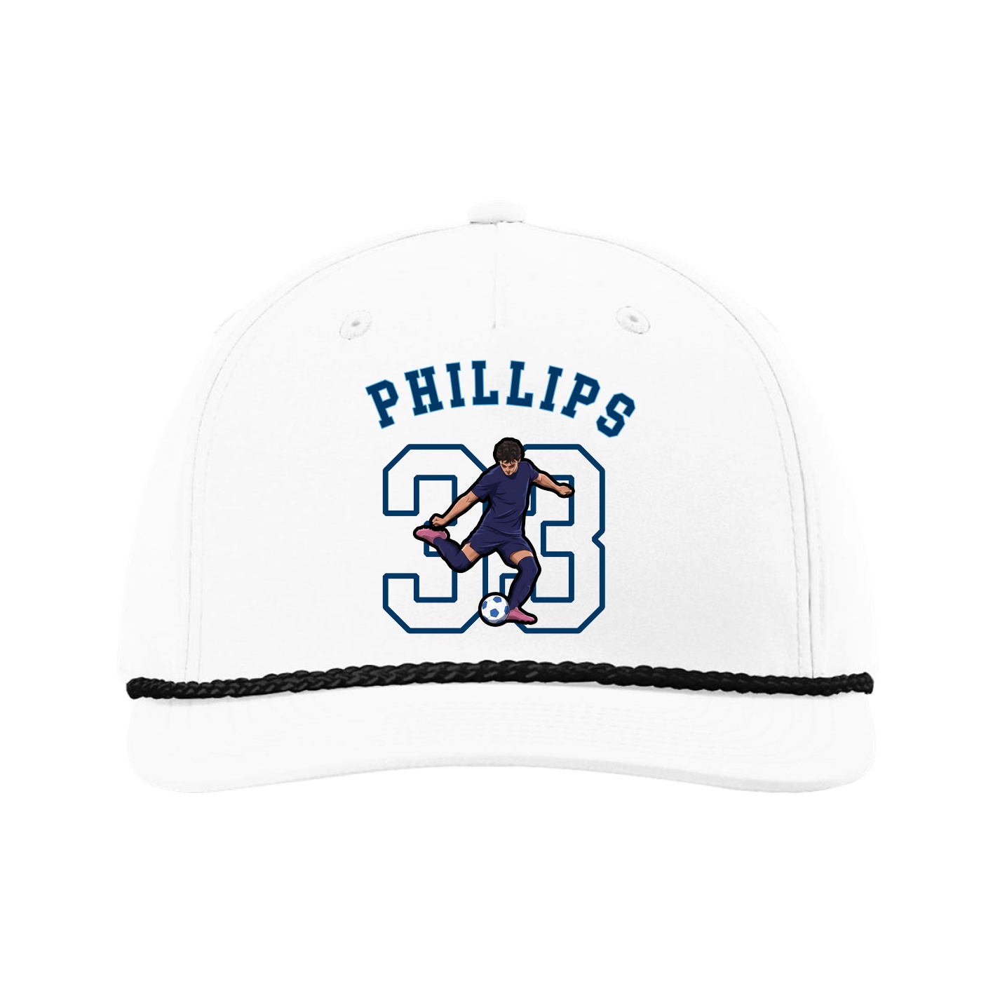 Five-Panel Classic Rope Cap — Shirsey Arch in White