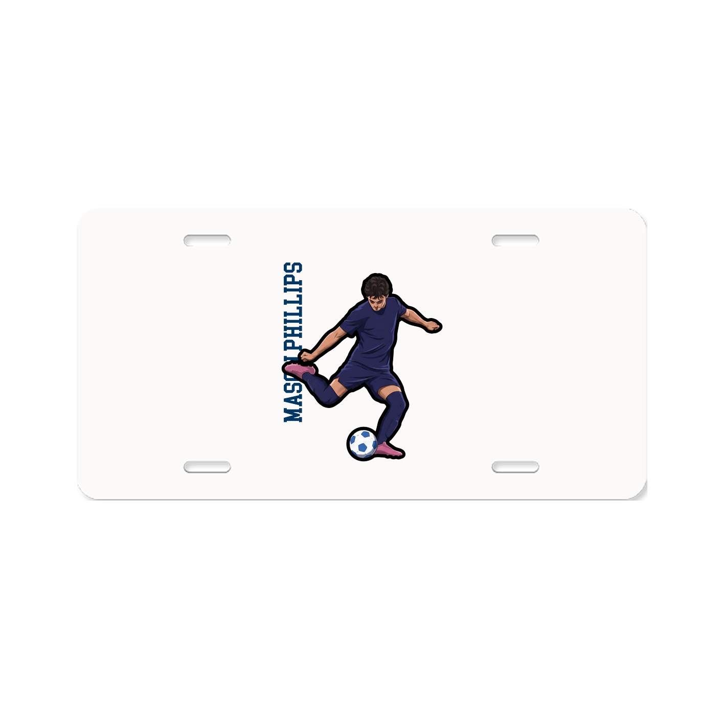License Plate — Name Vertical in Classic