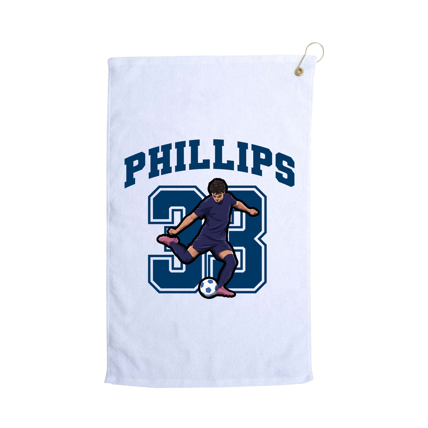 Golf Towel — Number in White