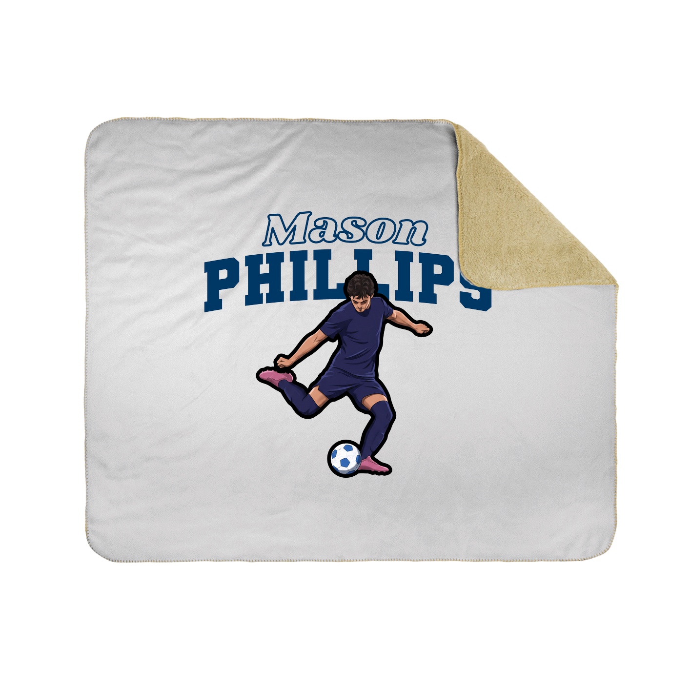 Throw Blanket — Name Arch in White