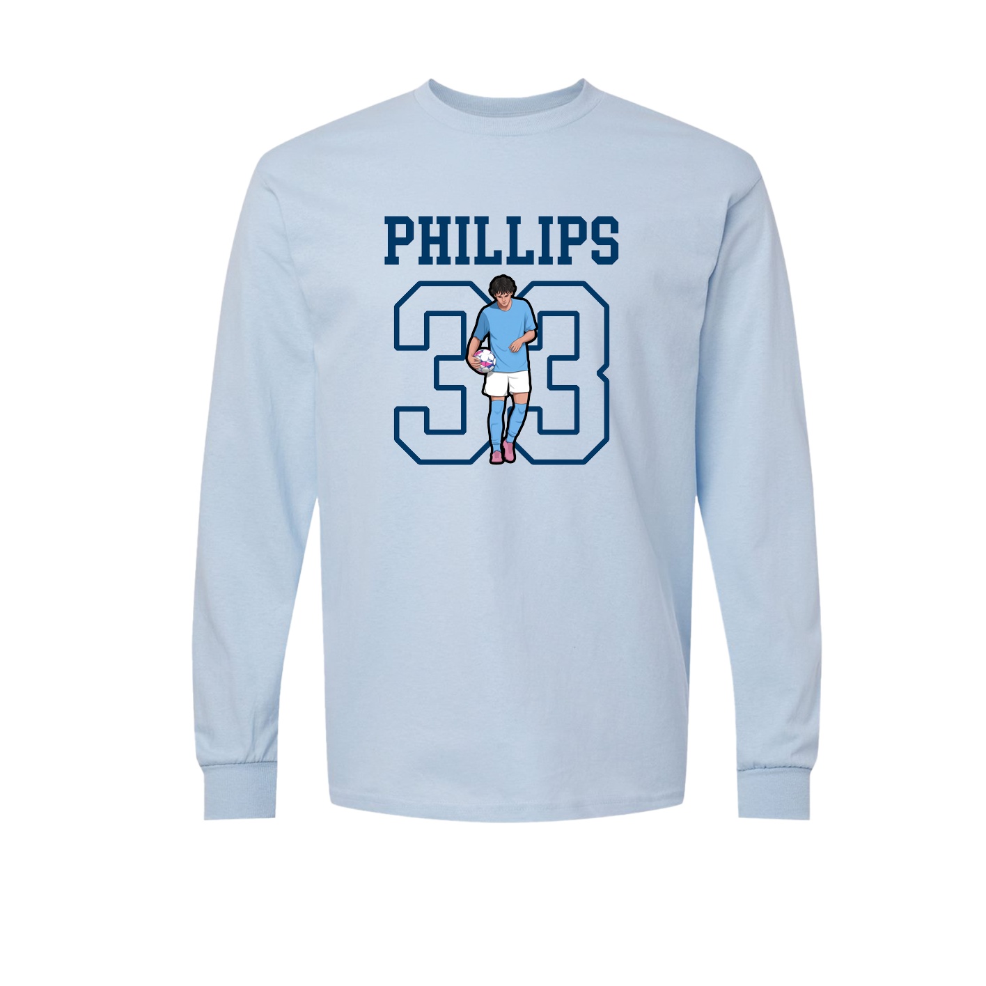 Long Sleeve Tee — Shirsey in Light Blue