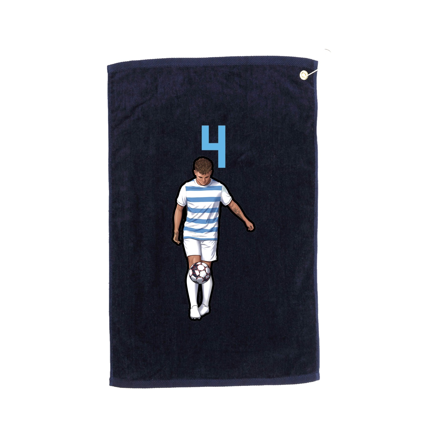 Golf Towel — Number Top in Navy