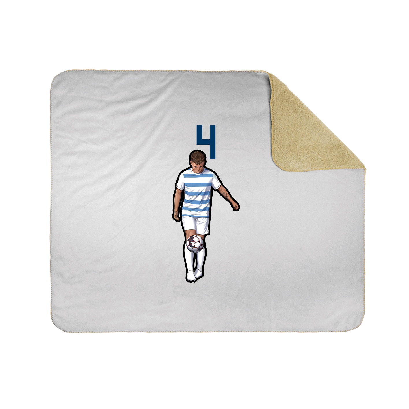 Throw Blanket — Number Top in White