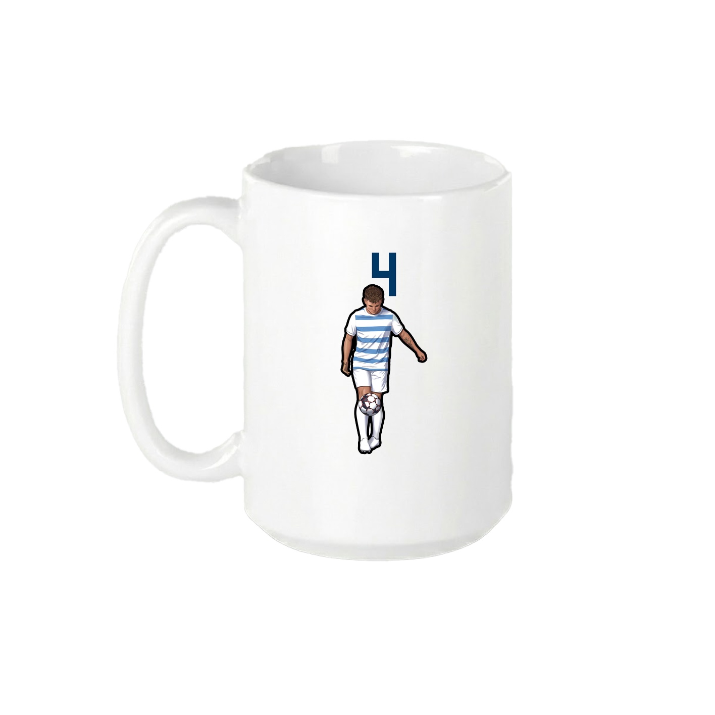 15oz Coffee Mug — Number Top in White