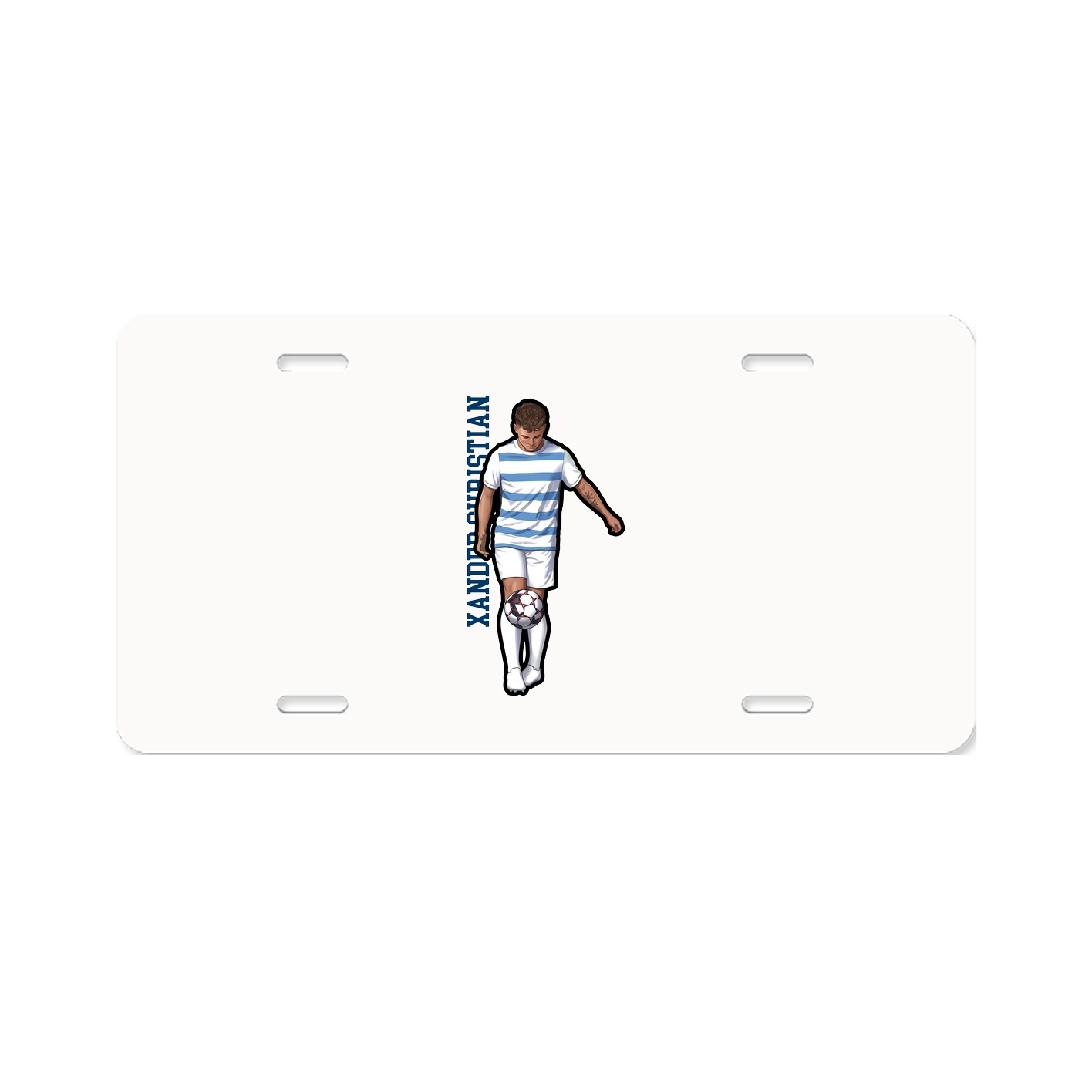 License Plate — Name Vertical in Classic
