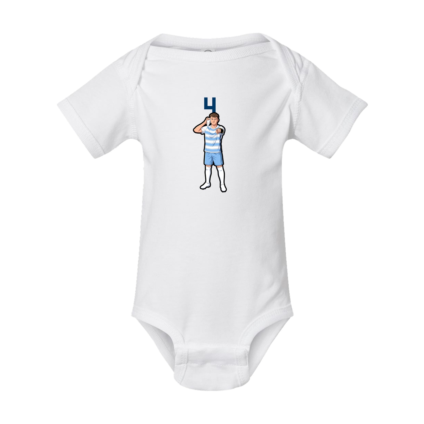 Baby Onesie — Number Top in White
