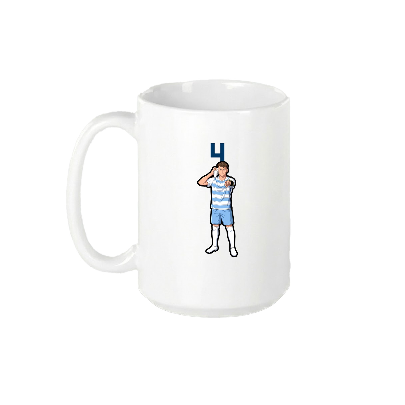 15oz Coffee Mug — Number Top in White