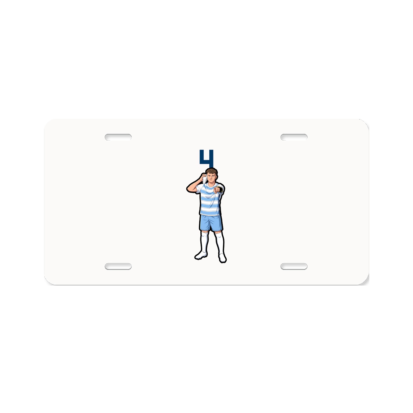 License Plate — Number Top in Classic