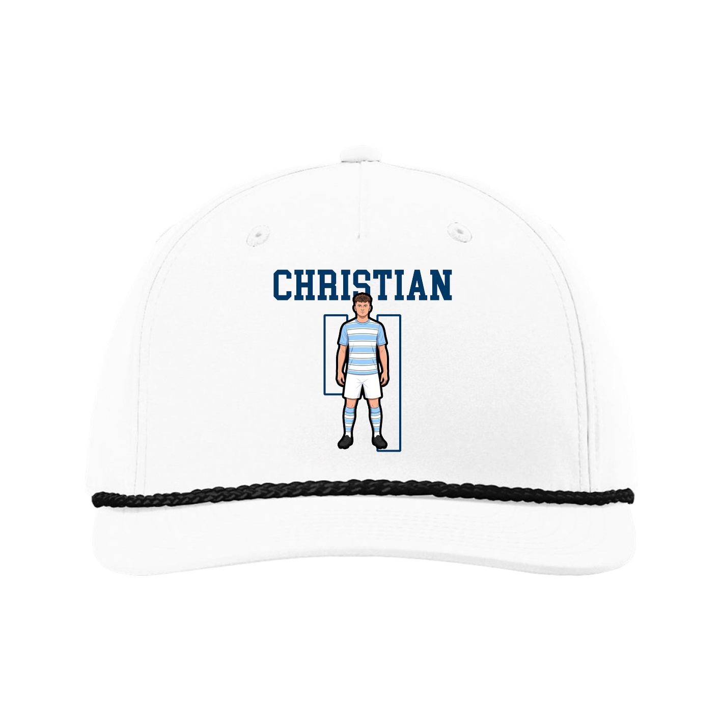 Five-Panel Classic Rope Cap — Shirsey in White
