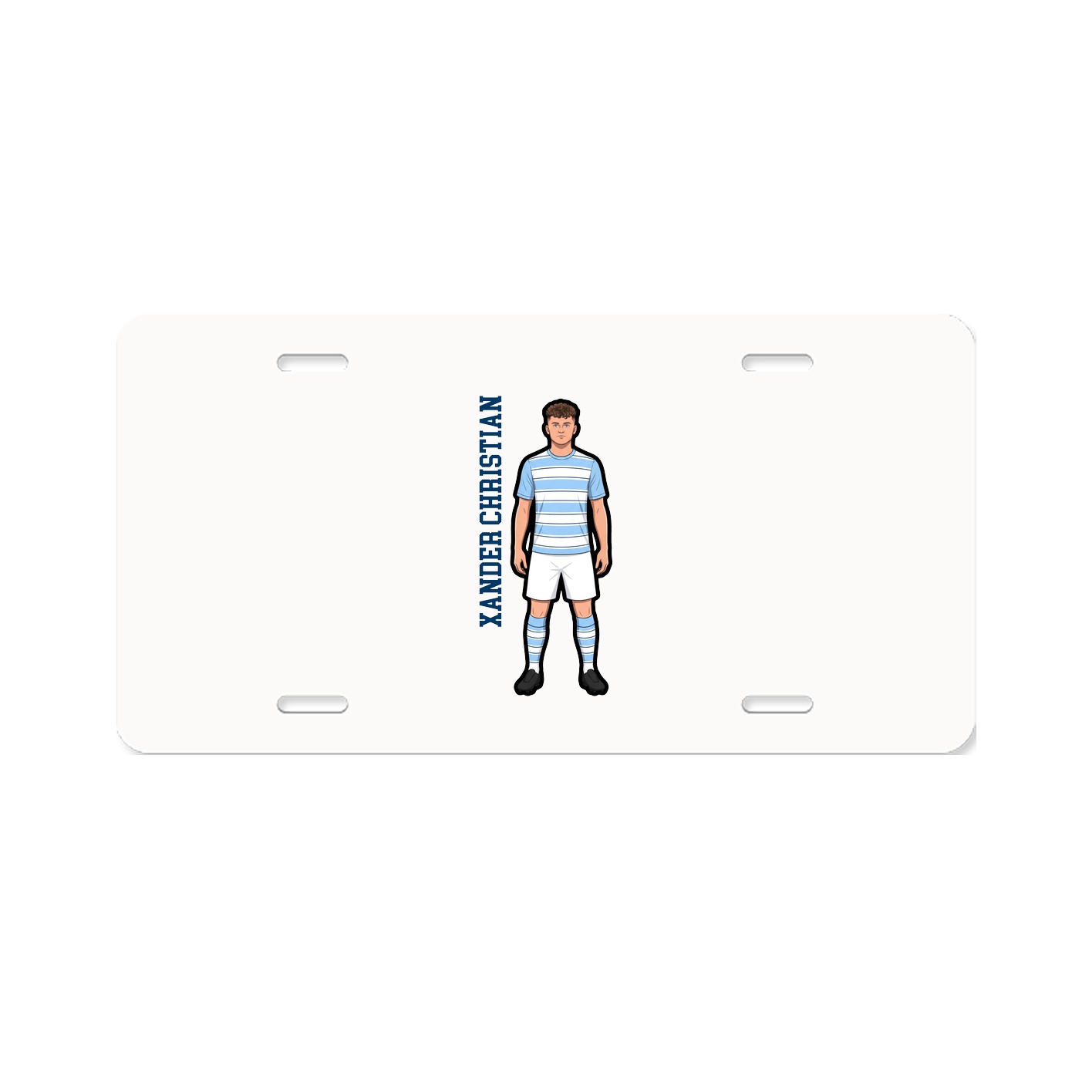 License Plate — Name Vertical in Classic