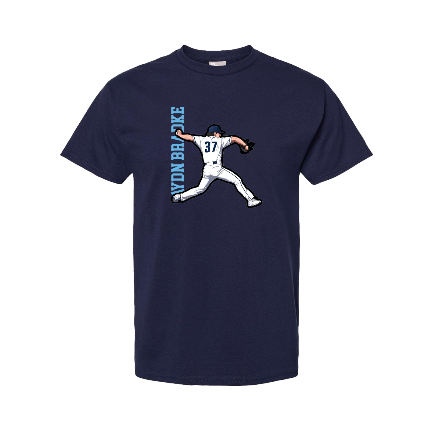 Tee — Name Vertical in Navy