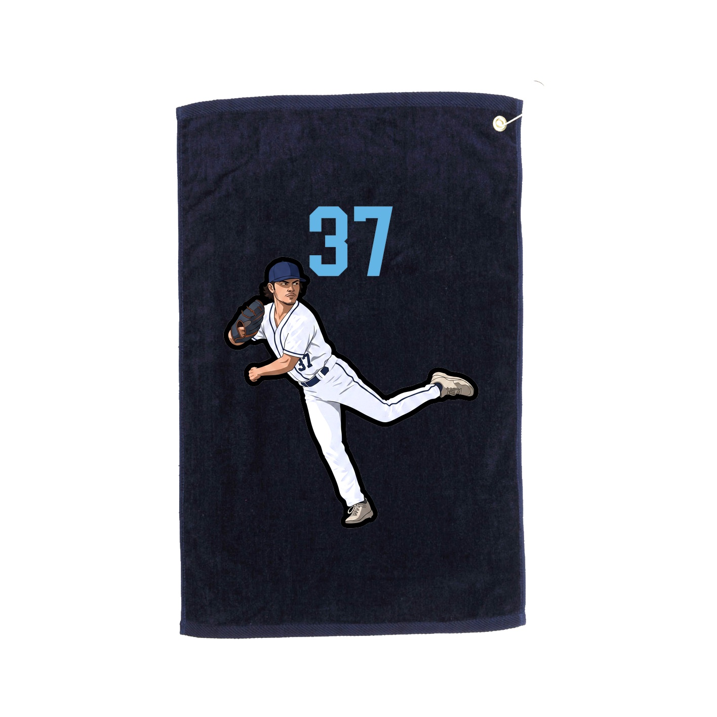 Golf Towel — Number Top in Navy