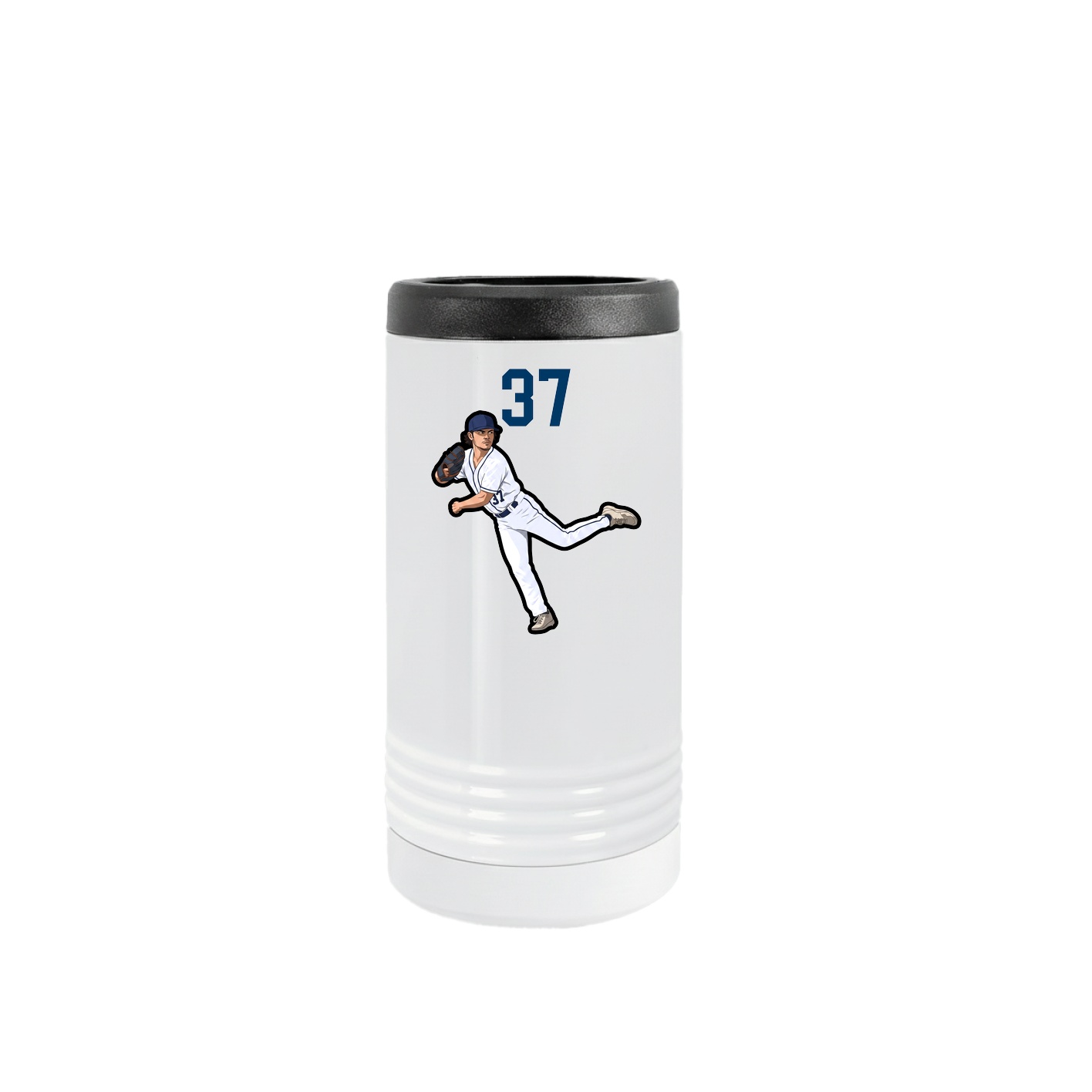 Slim Beverage Holder — Number Top in White