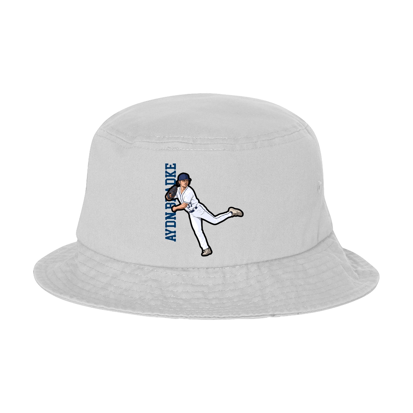 Bucket Cap — Name Vertical in White