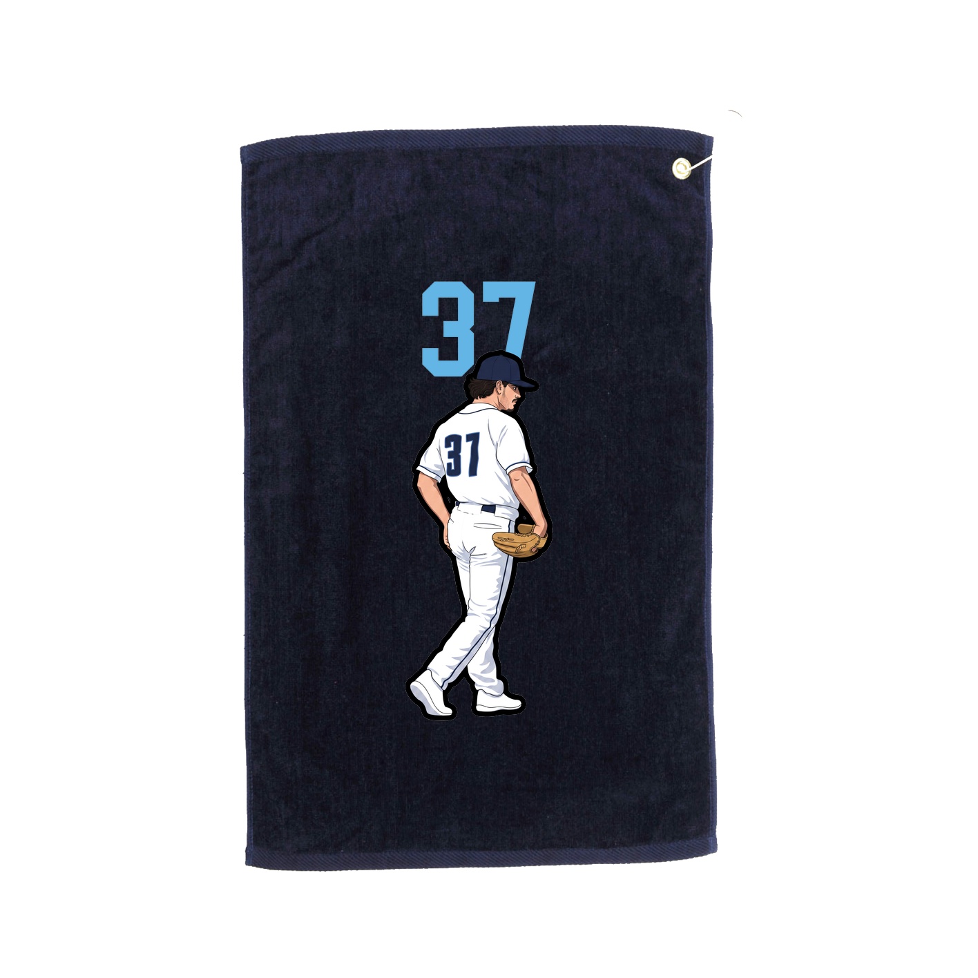 Golf Towel — Number Top in Navy