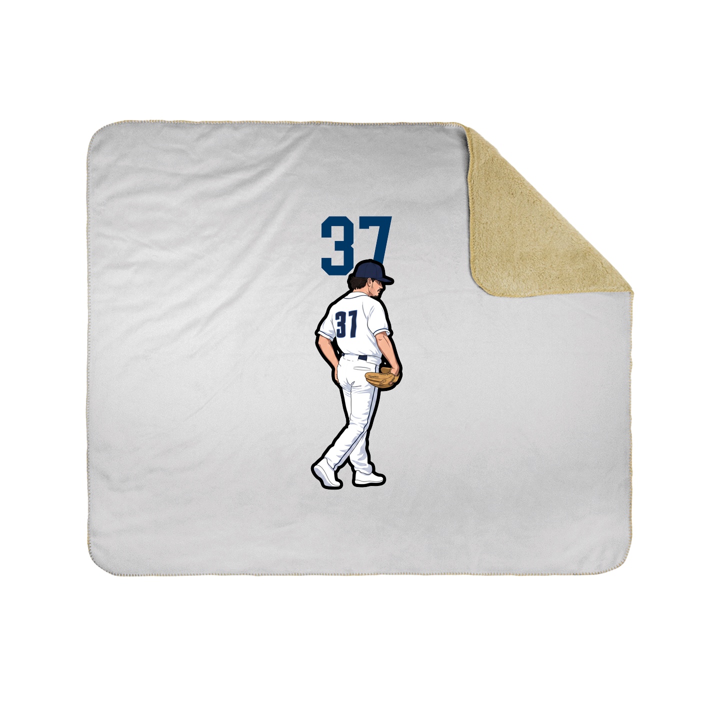 Throw Blanket — Number Top in White
