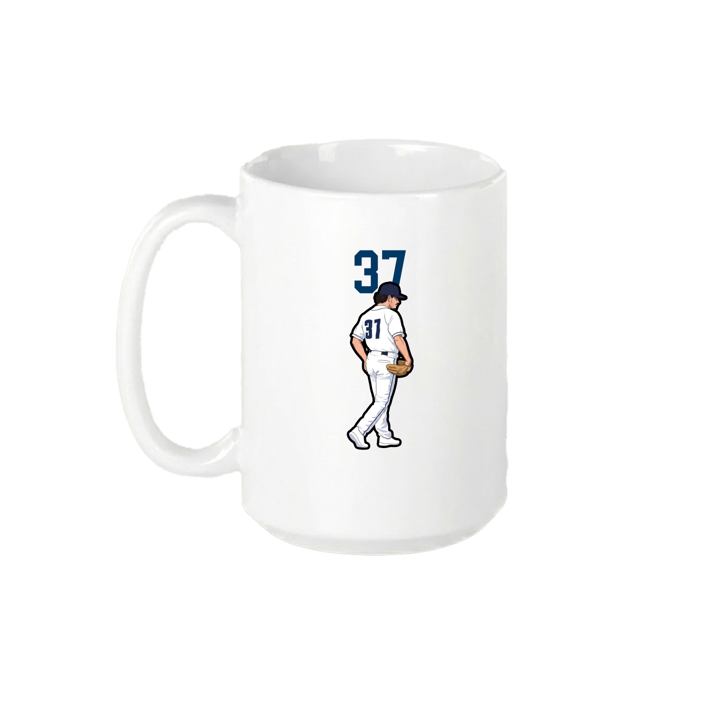 15oz Coffee Mug — Number Top in White
