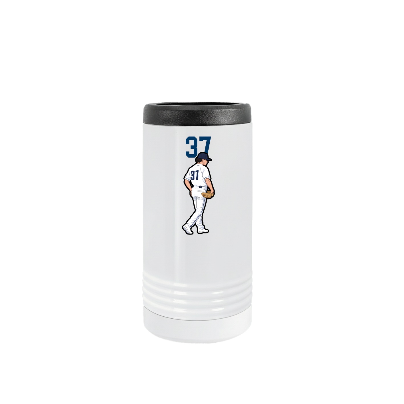 Slim Beverage Holder — Number Top in White