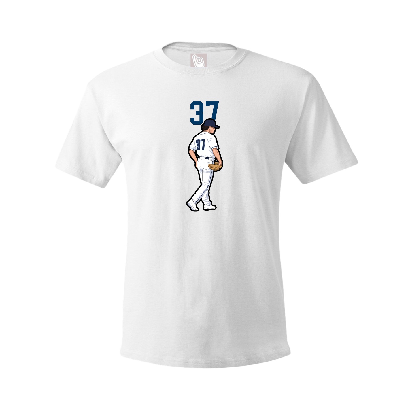 Youth Tee — Number Top in White