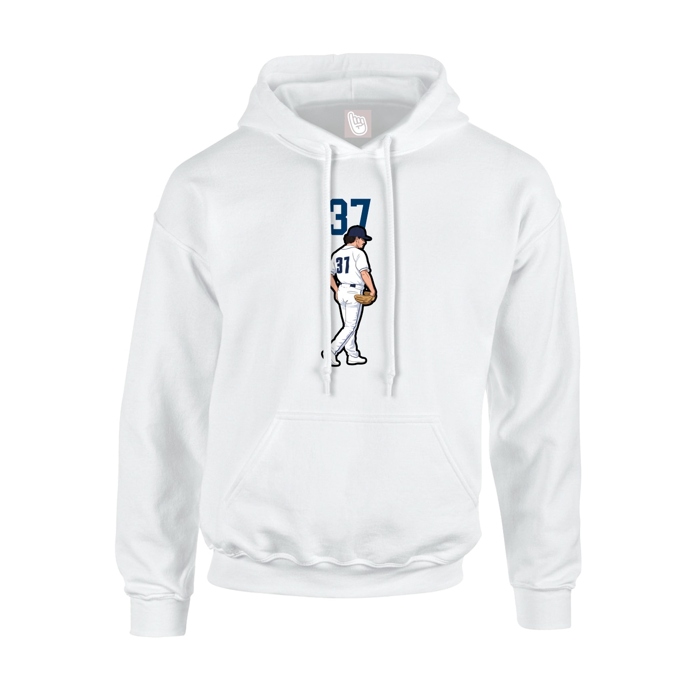 Hoodie — Number Top in White