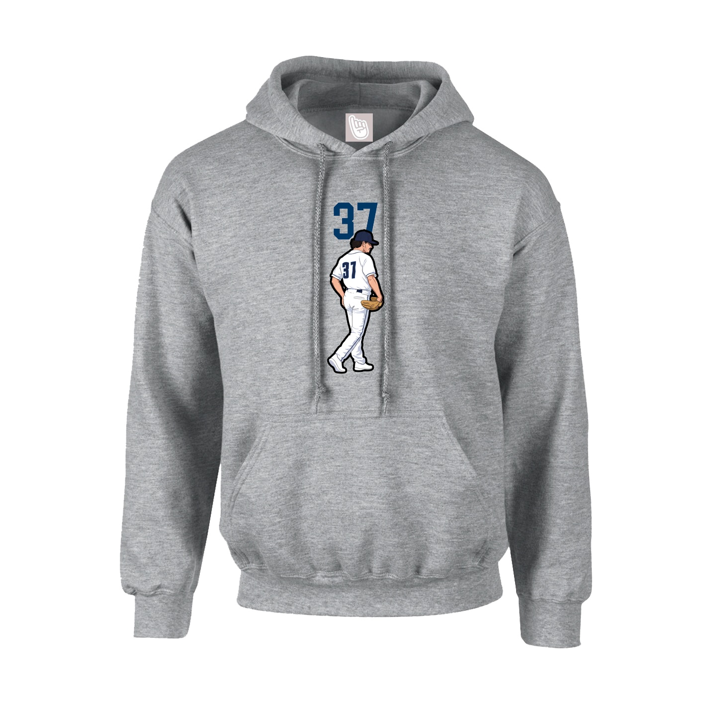 Youth Hoodie — Number Top in Grey