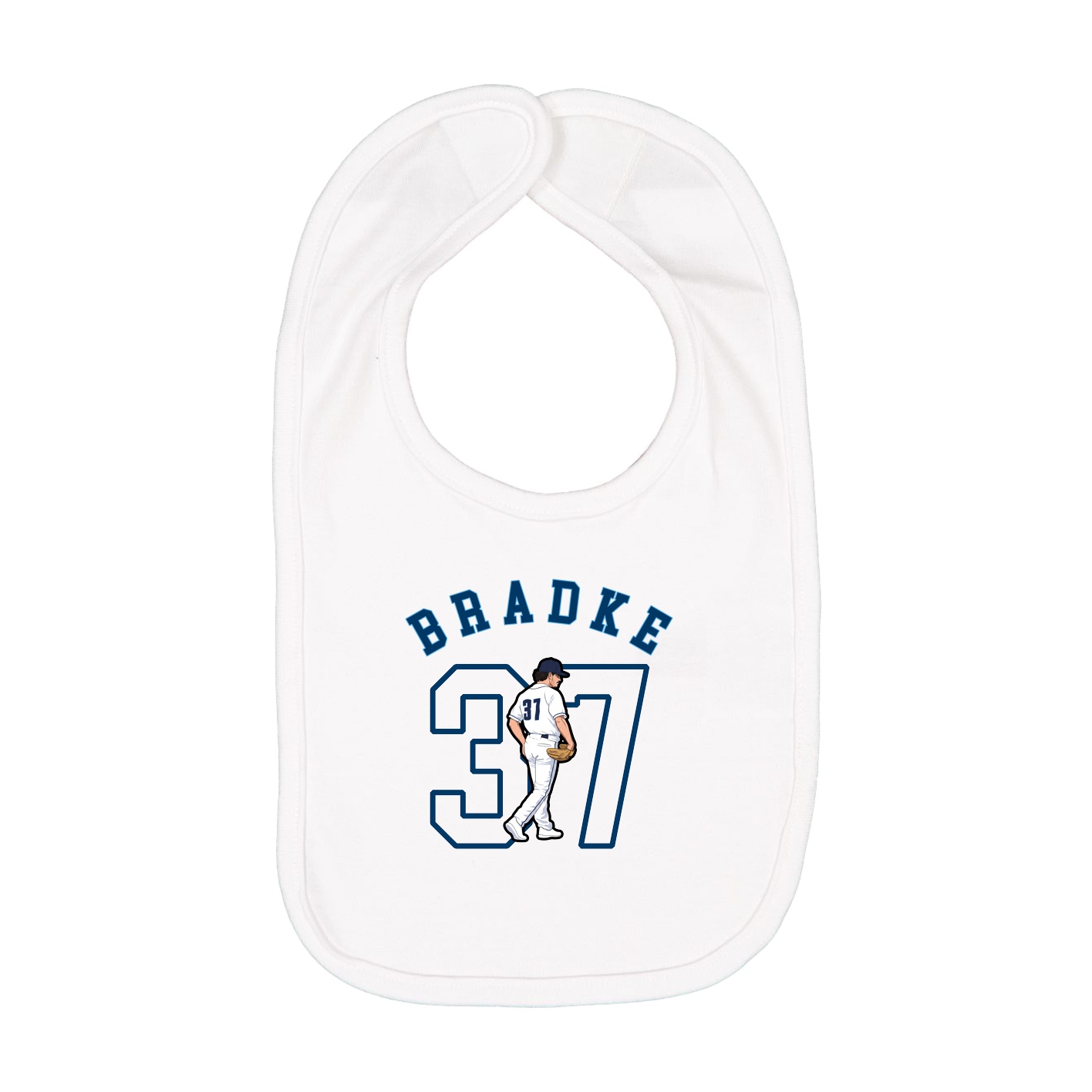 Infant Bib — Shirsey Arch in White