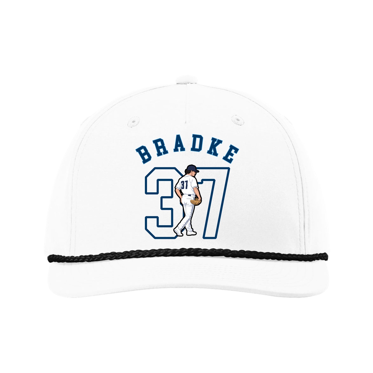 Five-Panel Classic Rope Cap — Shirsey Arch in White