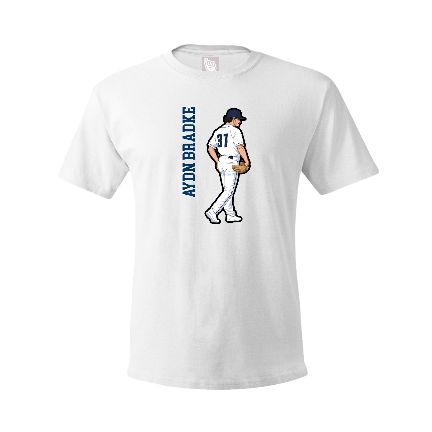 Tee — Name Vertical in White
