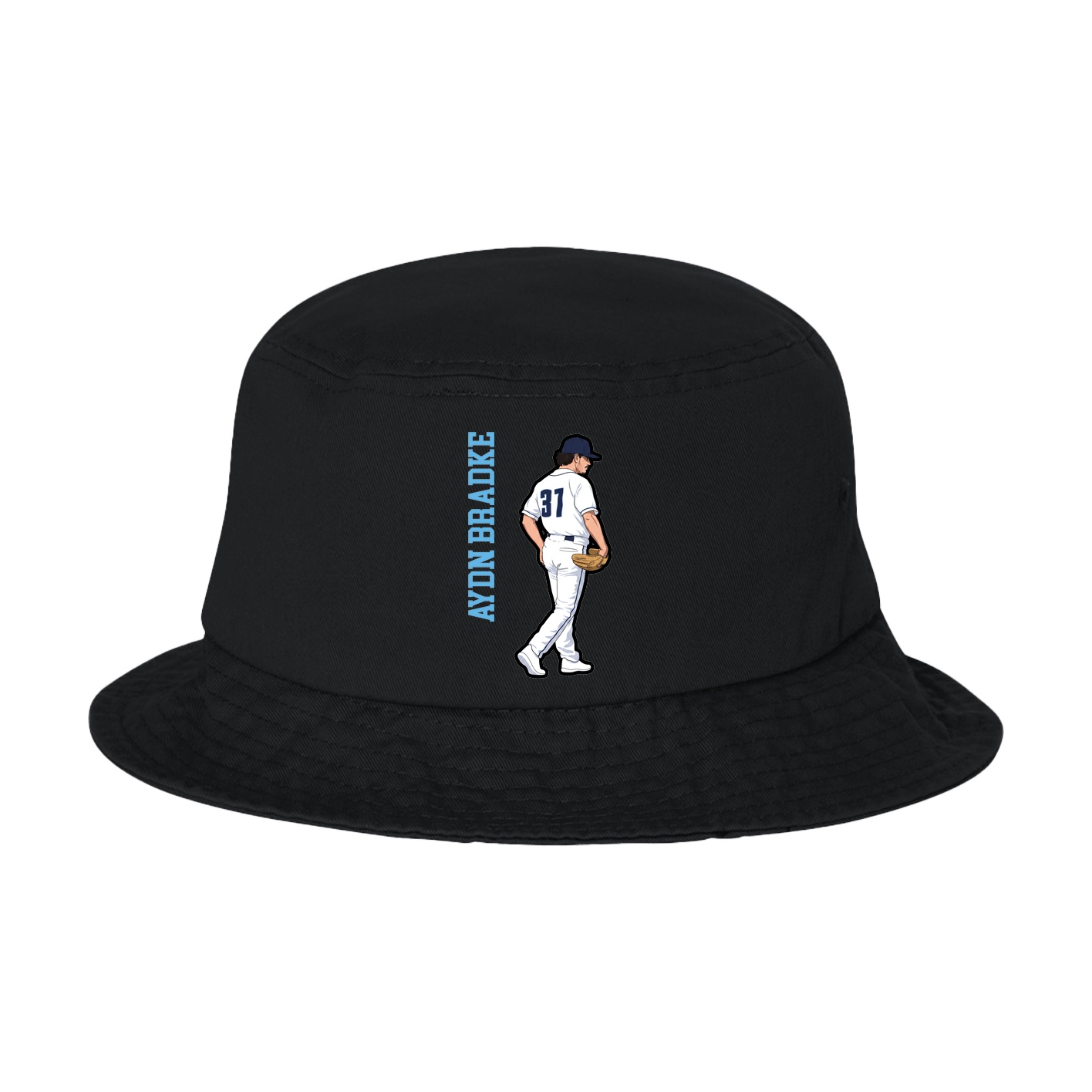 Bucket Cap — Name Vertical in Black