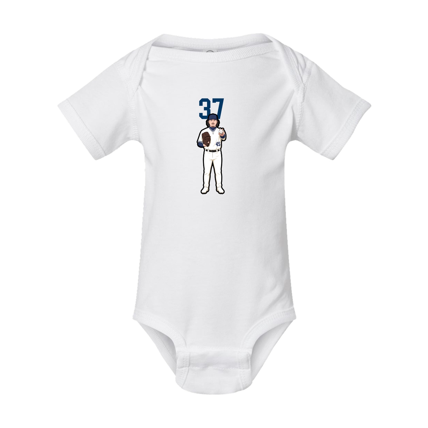 Baby Onesie — Number Top in White
