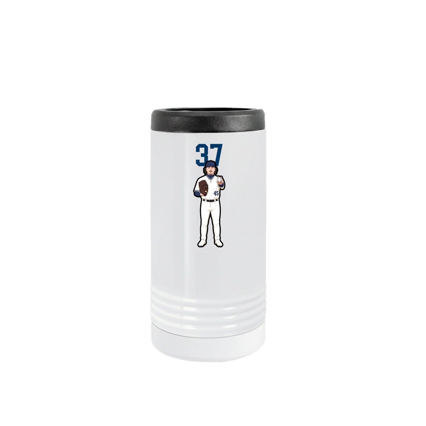 Slim Beverage Holder — Number Top in White