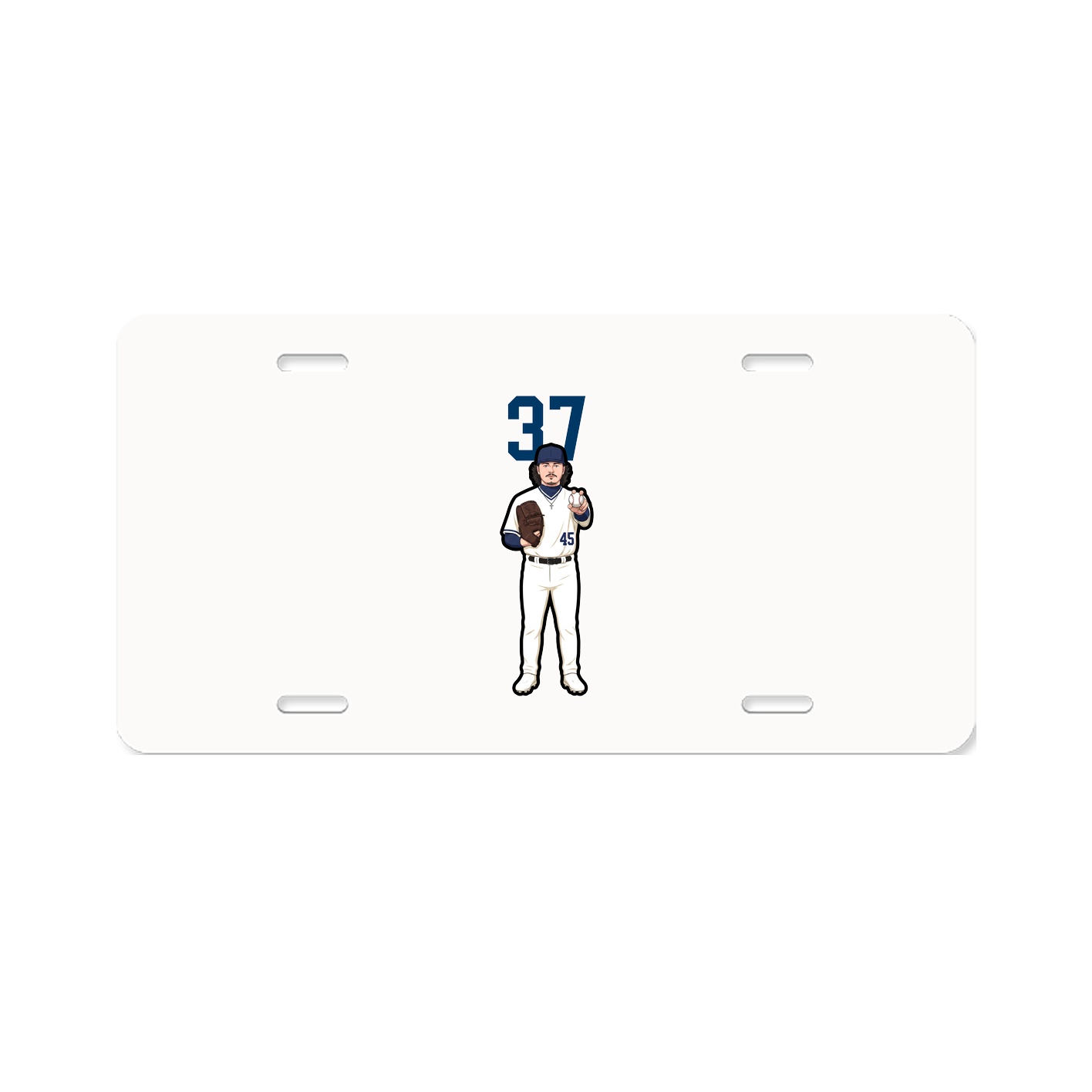 License Plate — Number Top in Classic