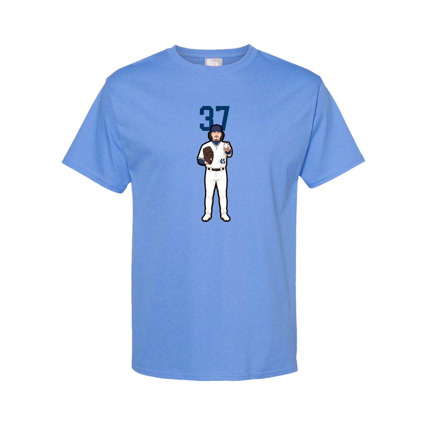 Tee — Number Top in Powder Blue