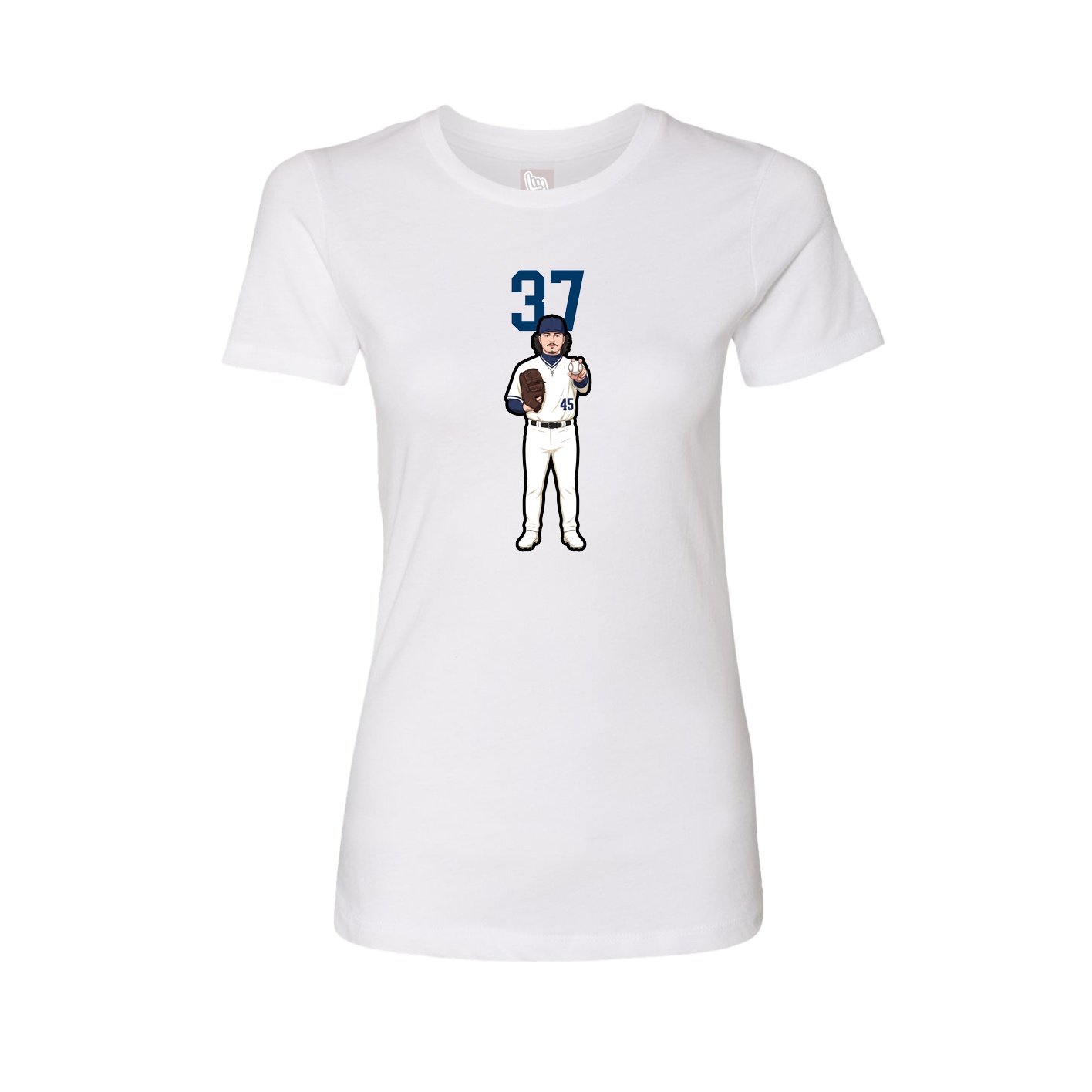 Womens Tee — Number Top in White