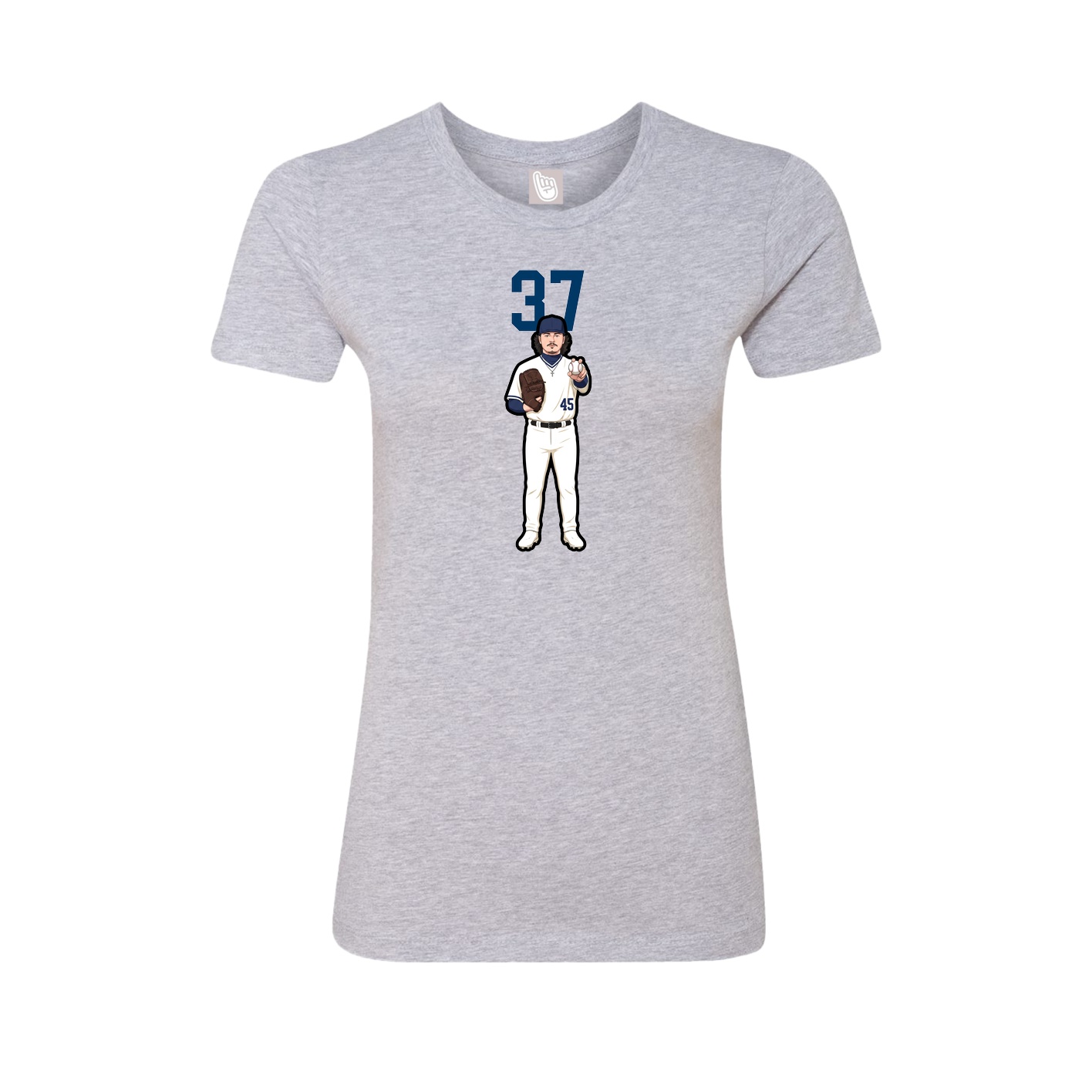 Womens Tee — Number Top in Grey