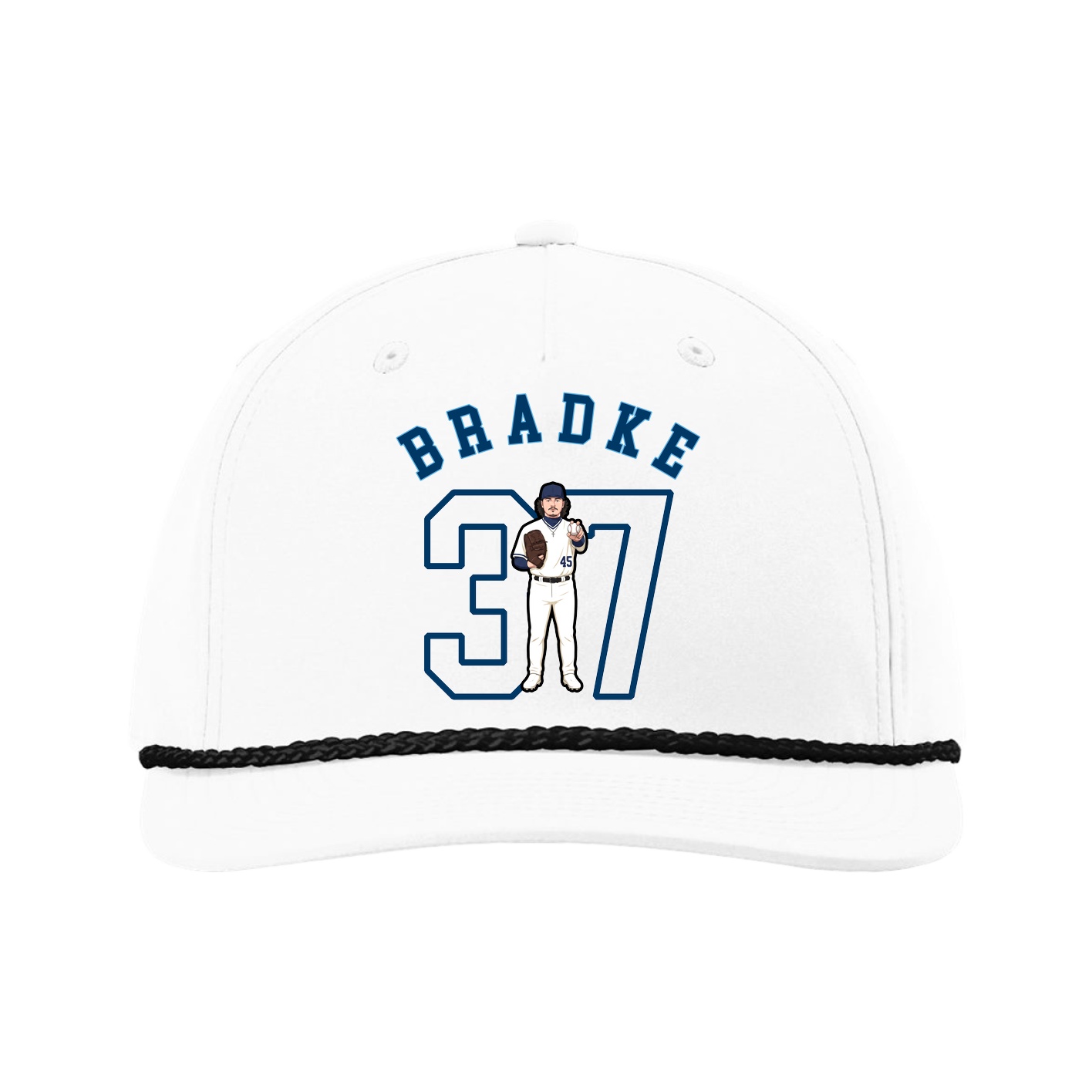 Five-Panel Classic Rope Cap — Shirsey Arch in White
