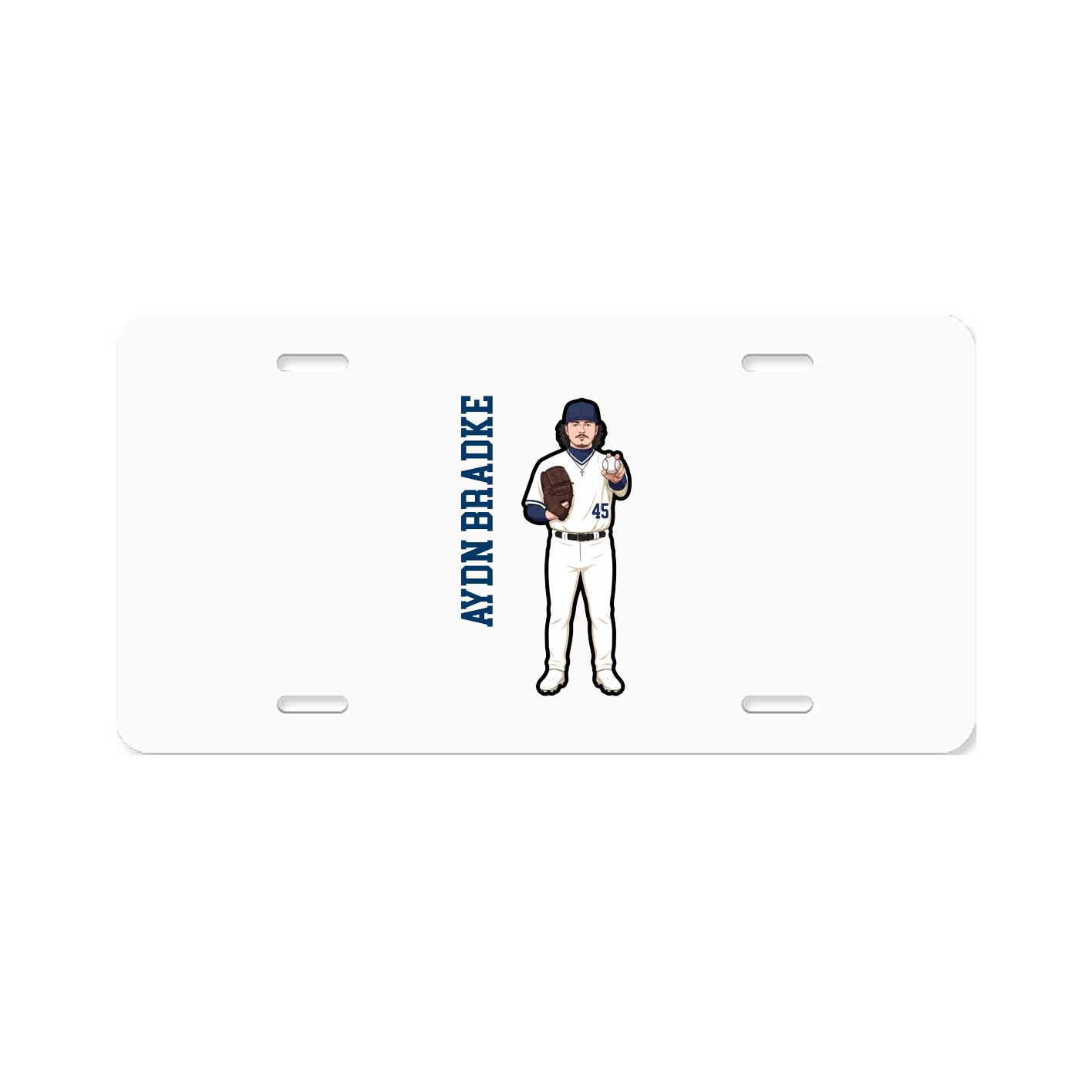 License Plate — Name Vertical in Classic