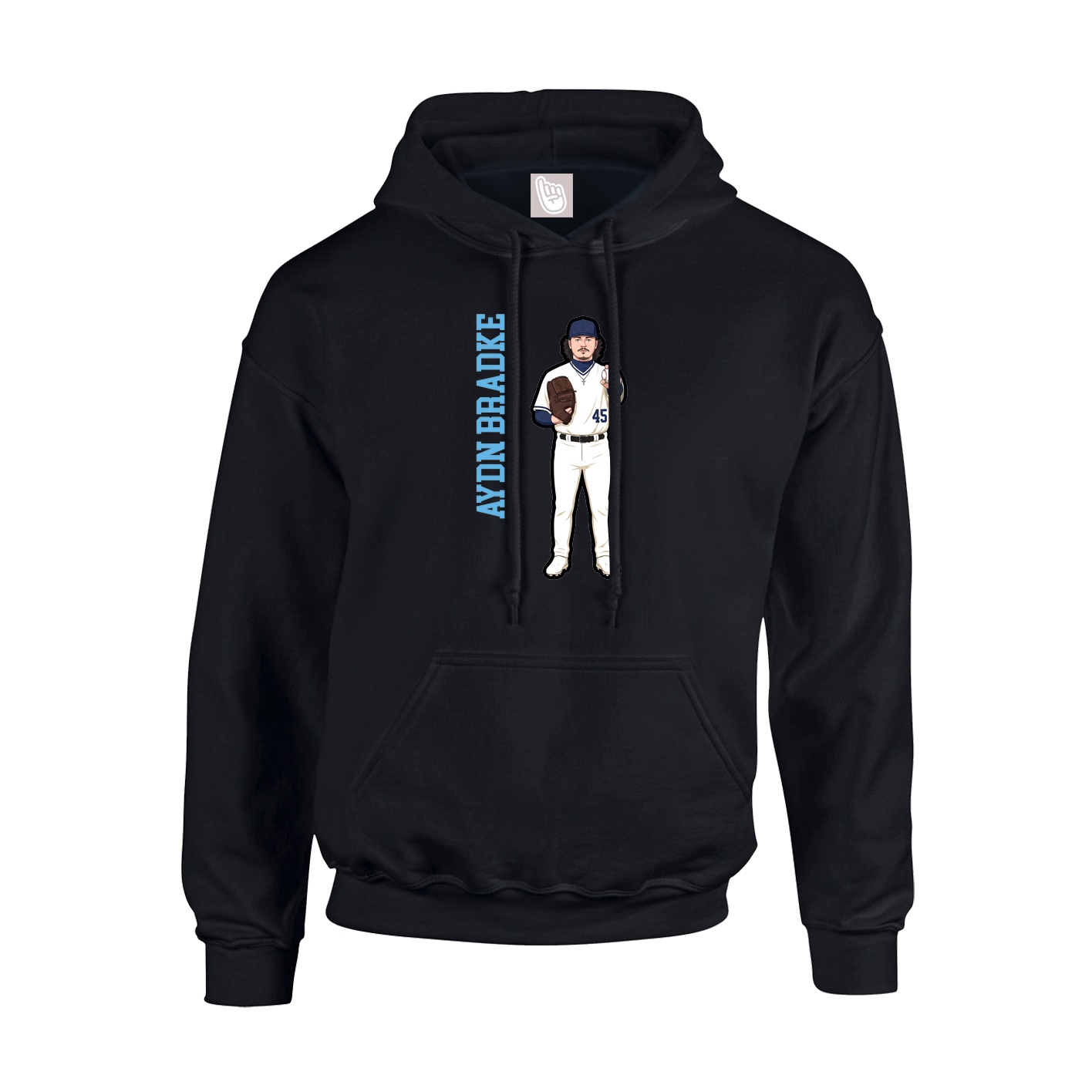 Youth Hoodie — Name Vertical in Black