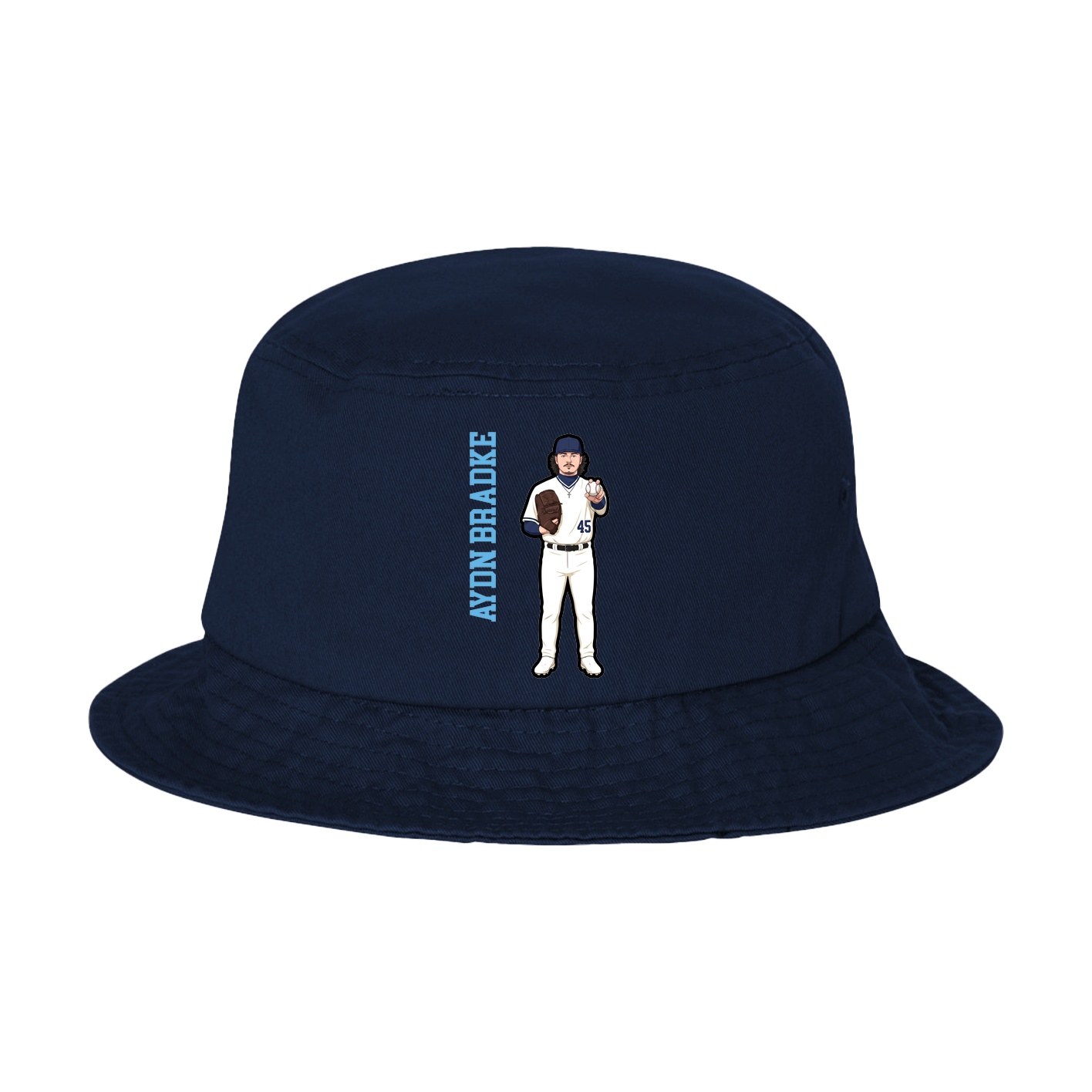 Bucket Cap — Name Vertical in Navy