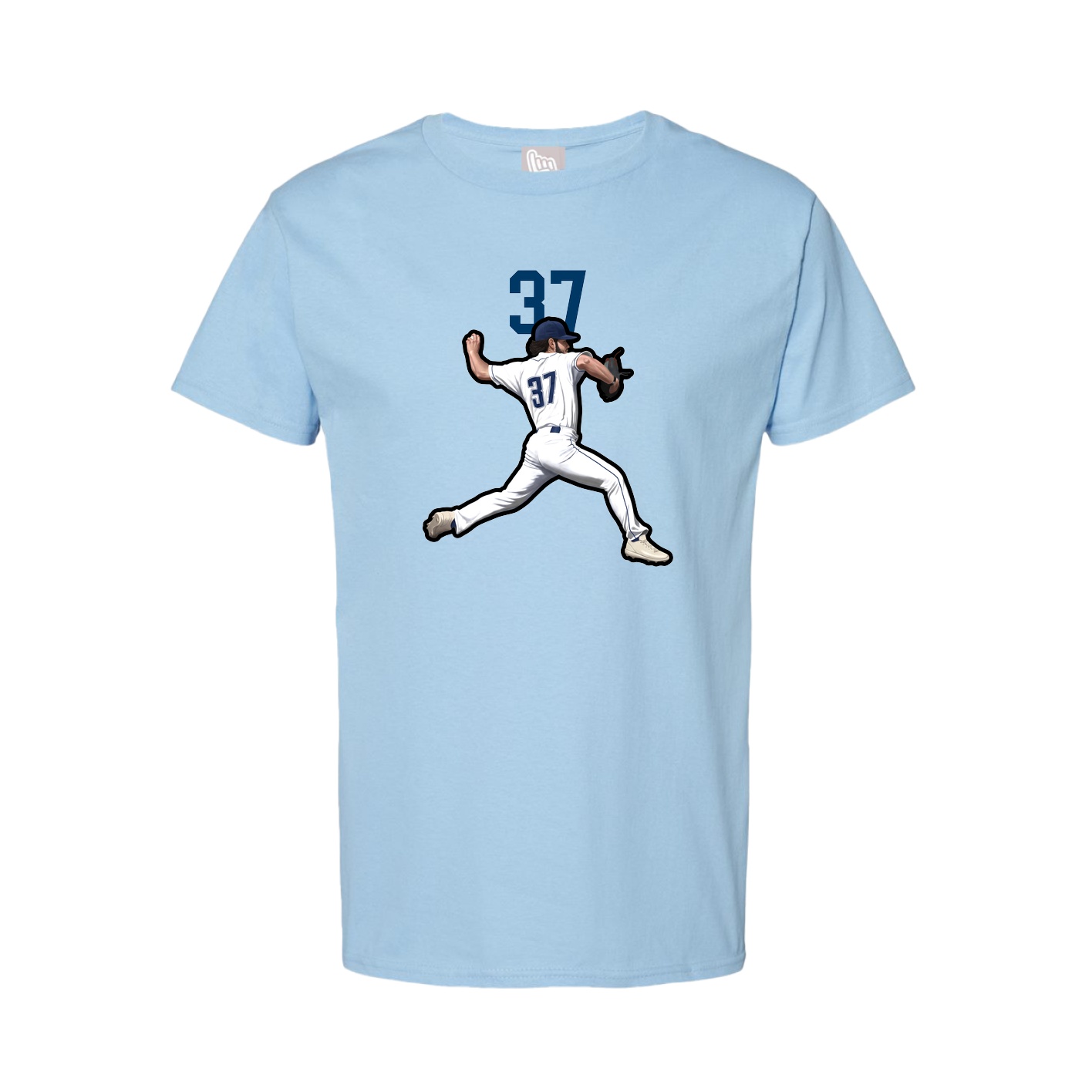 Youth Tee — Number Top in Light Blue