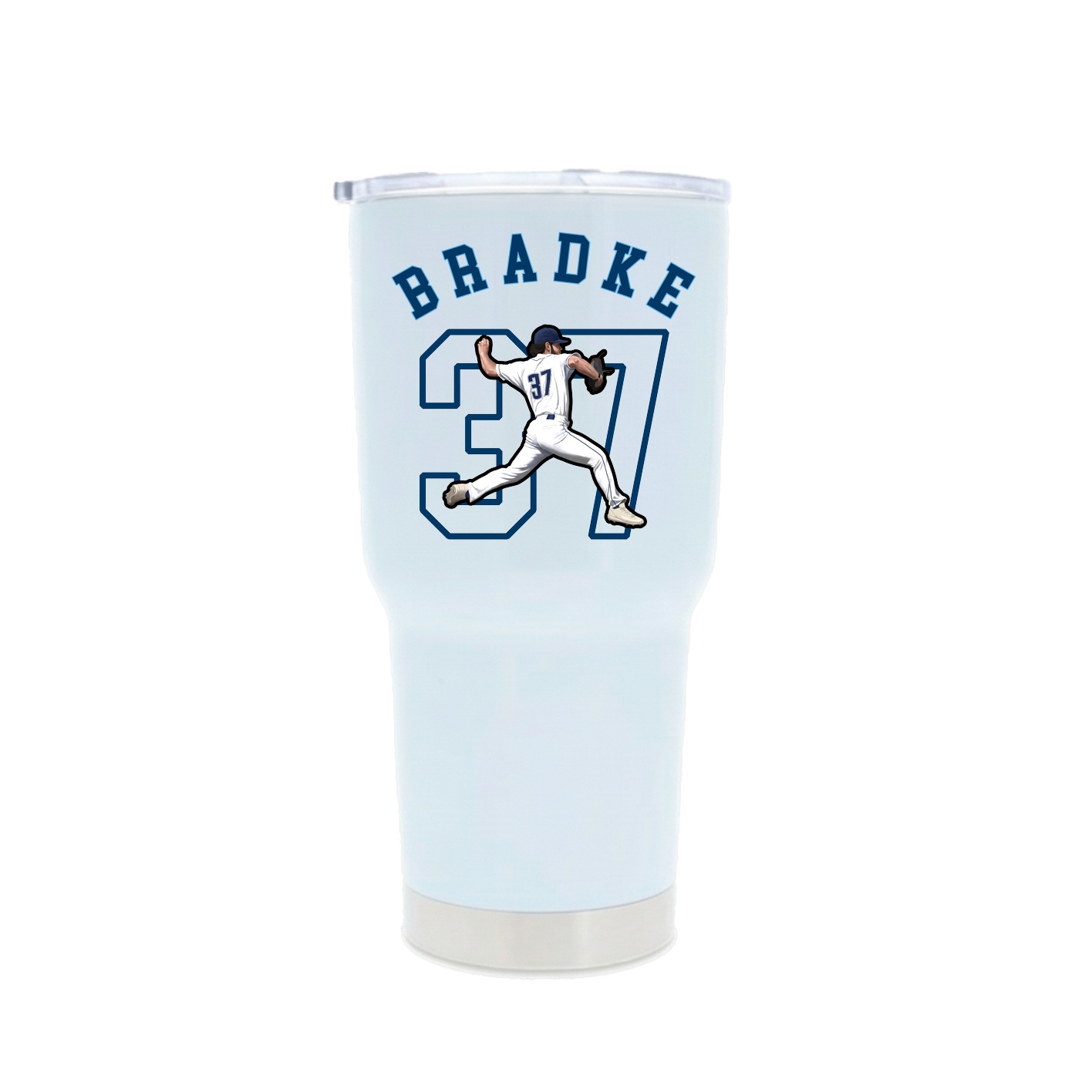 30oz Stainless Steel Tumbler — Shirsey Arch in White