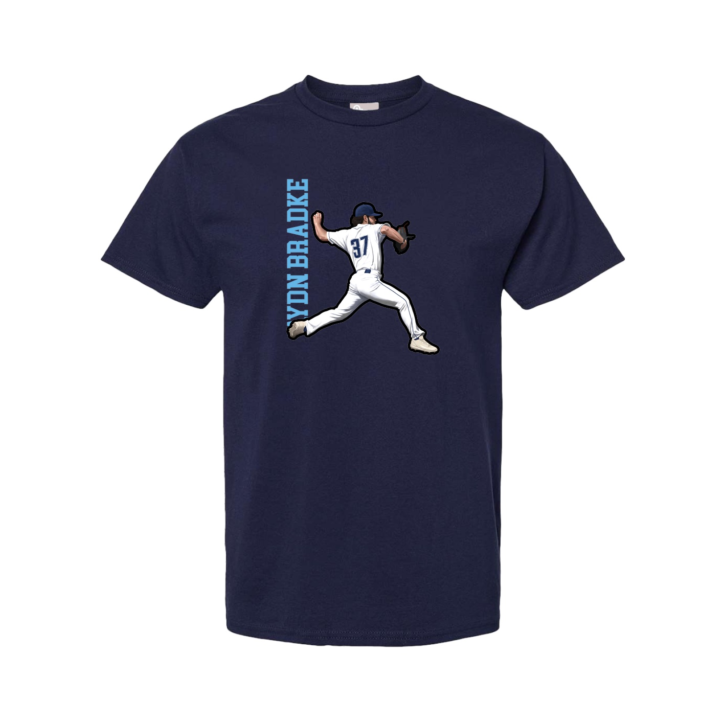 Youth Tee — Name Vertical in Navy