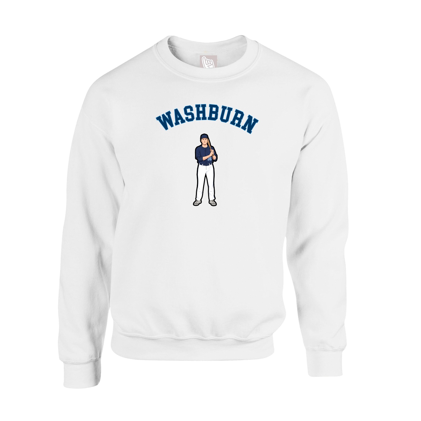 Fleece Crew — Shirsey Arch in White