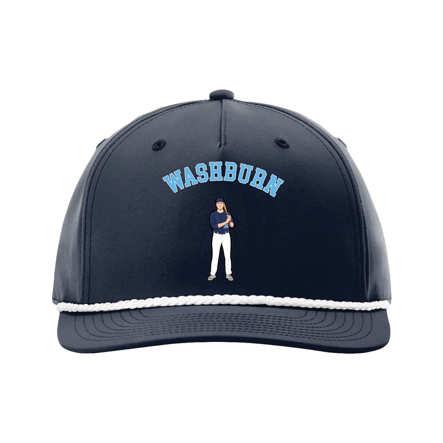 Five-Panel Classic Rope Cap — Shirsey Arch in Navy